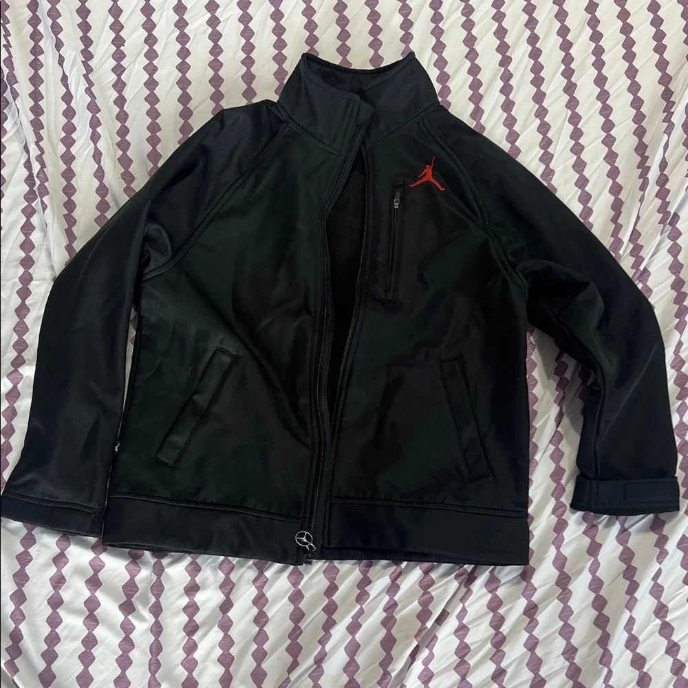 Jordan Black Performance Jacket with Red Accent